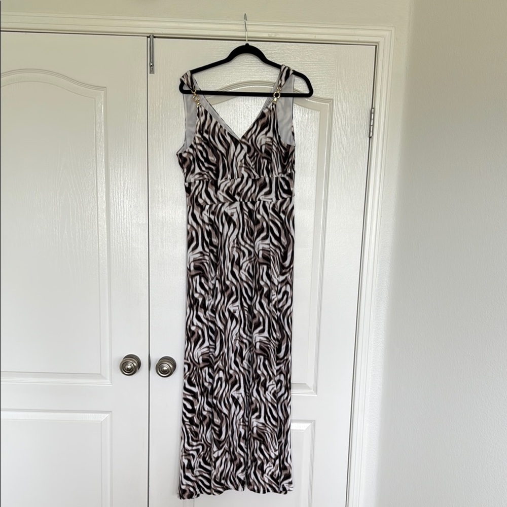 Stylish Zebra Print Maxi Dress